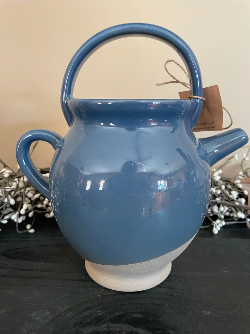 Mud Pie glossy blue